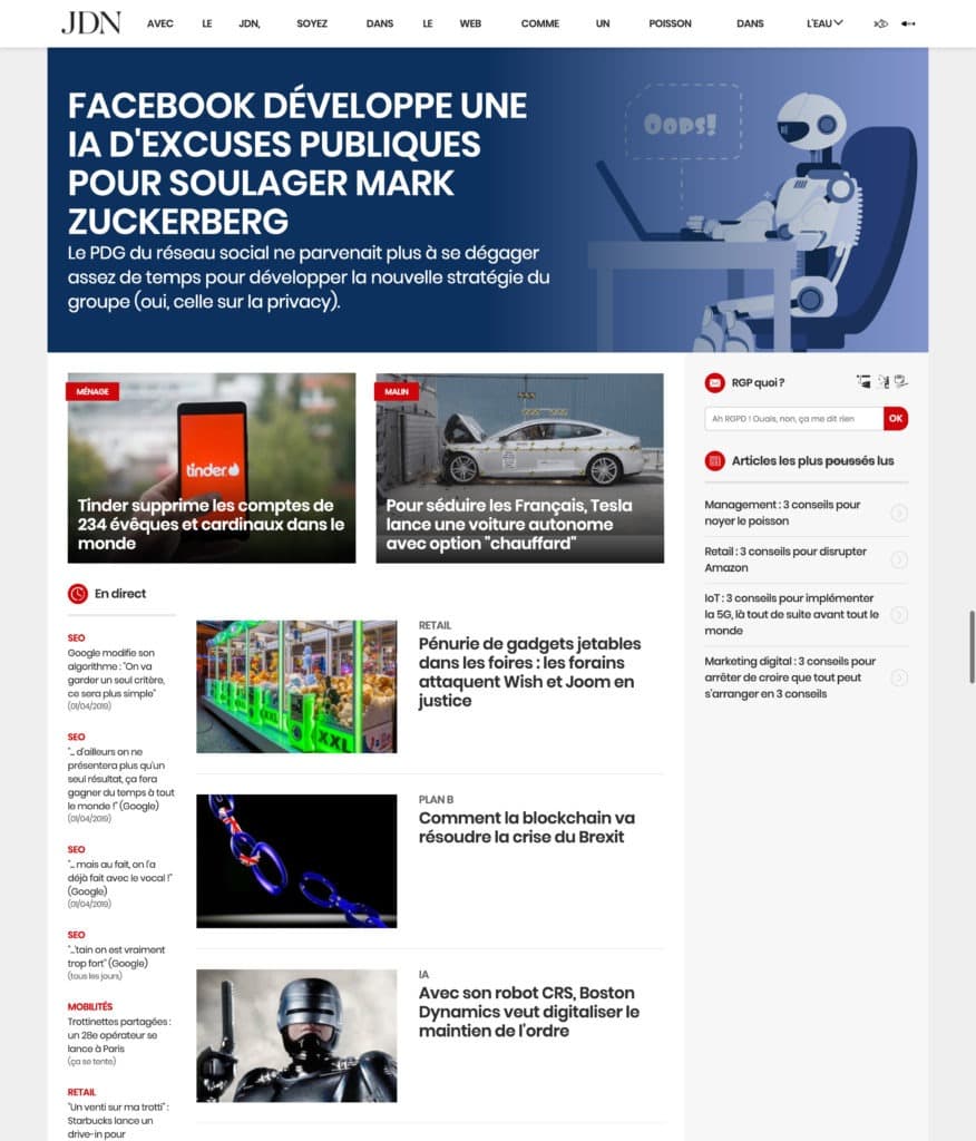 Poisson d'avril - homepage