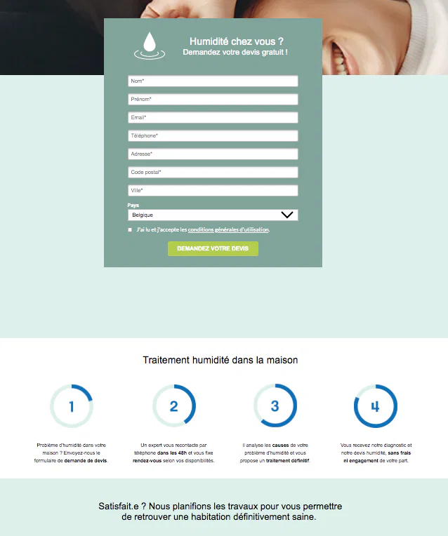 Conception d'une landing page pour Humihouse