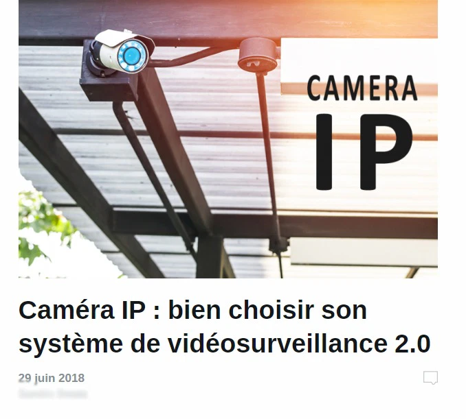 Alarme De Clerck : article caméra IP