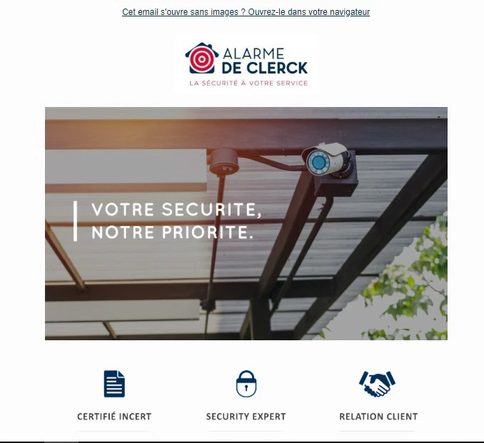 Alarme De Clerck : newsletter salon