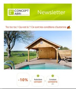 Concept Abri : newsletter conditions d'automne