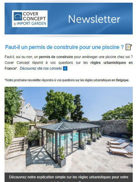 Cover Concept : faut-il un permis de construire pour une piscine ?