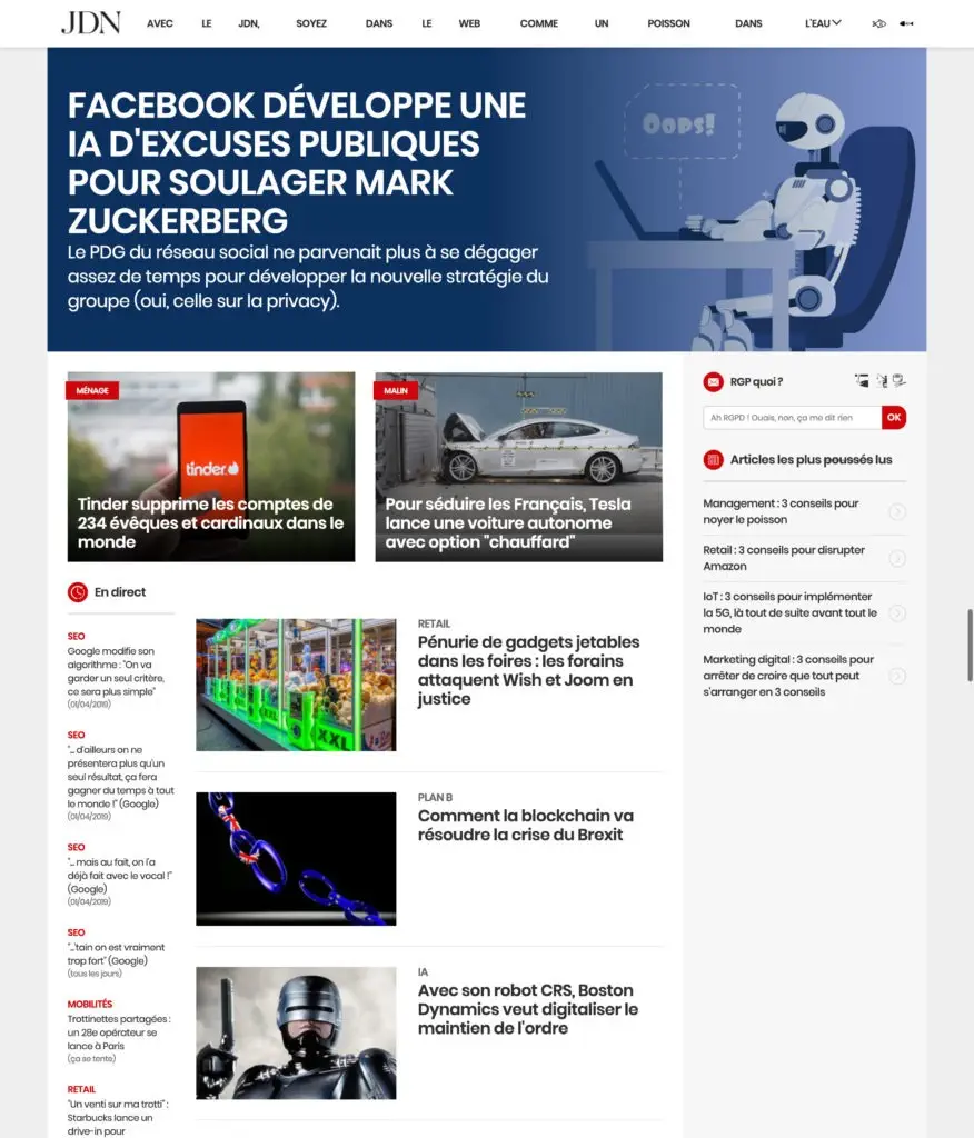 Poisson d'avril - homepage