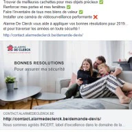 Alarme De Clerck : post Facebook résolutions