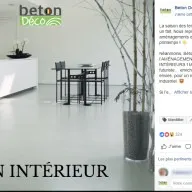 Béton Déco : publication Facebook