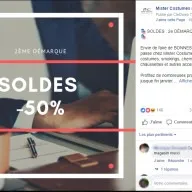 Mister Costumes : post Facebook soldes