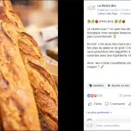 Relais Bio : publication Facebook pain