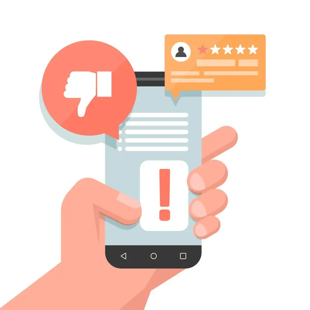 main consultant des avis sur son téléphone