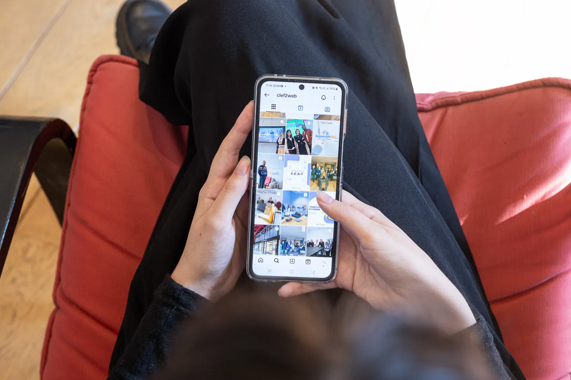 Feed Instagram de l'agence digitale Clef2web